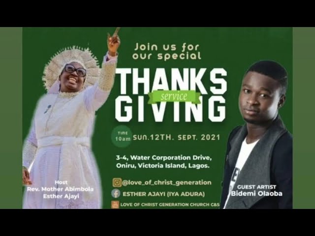 Gospel Music Star, BIDEMI OLAOBA @ Rev Mother Esther Ajayi's new cathedral in Victoria Island, Lagos