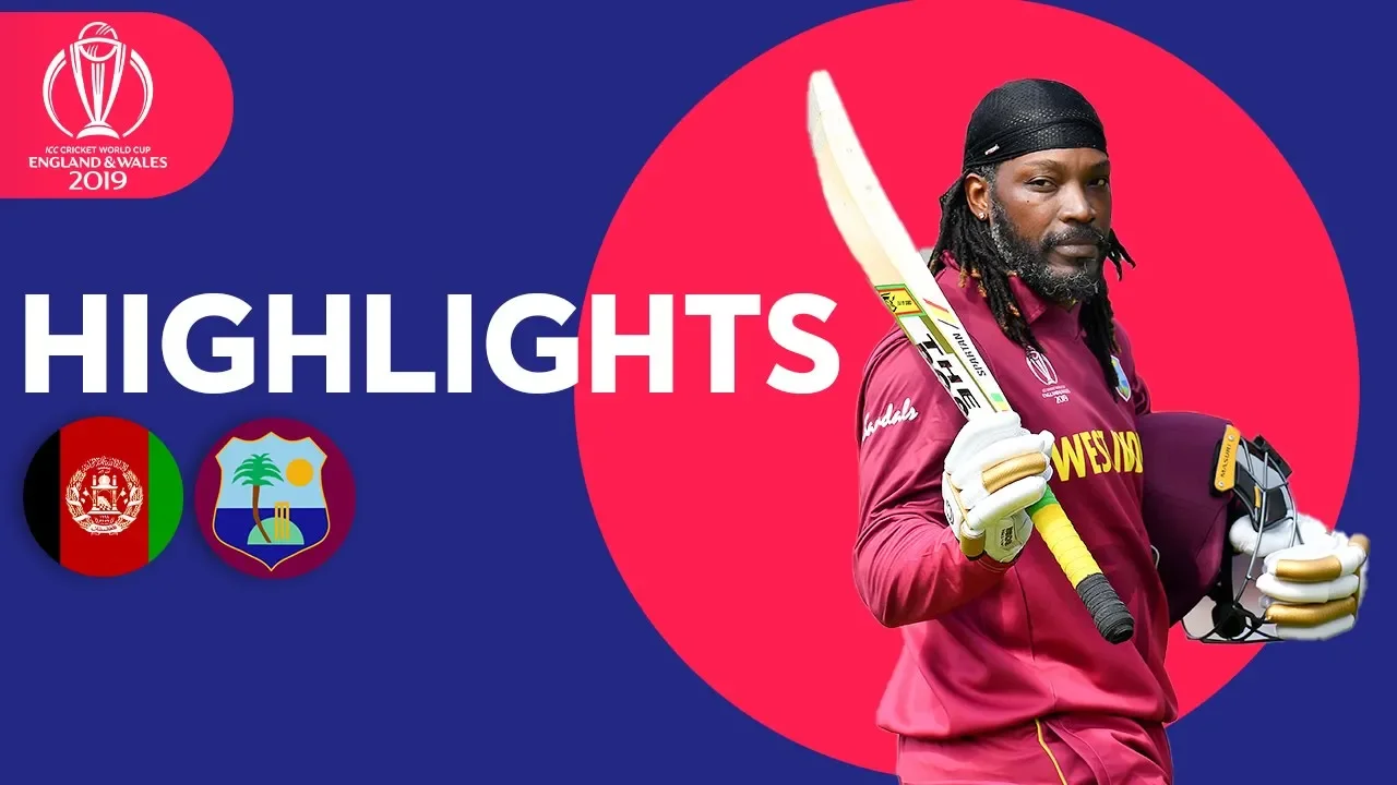 Gayle's Last CWC Match! | Afghanistan v West Indies - Highlights | ICC Cricket World Cup 2019 background
