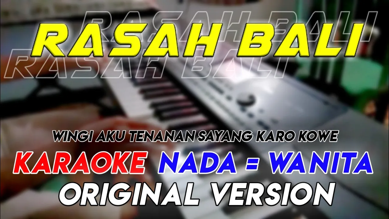 Rasah Bali - Lavora || Karaoke Nada Wanita || Original Version backdrop