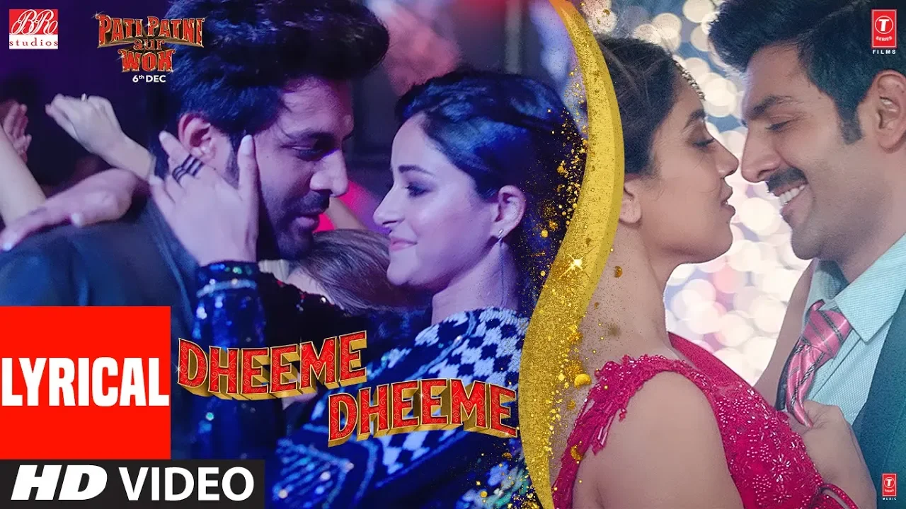 Dheeme Dheeme Lyrical | Pati Patni Aur Woh | Kartik A, Bhumi P, Ananya P |Tony K, Neha K | Tanishk B background