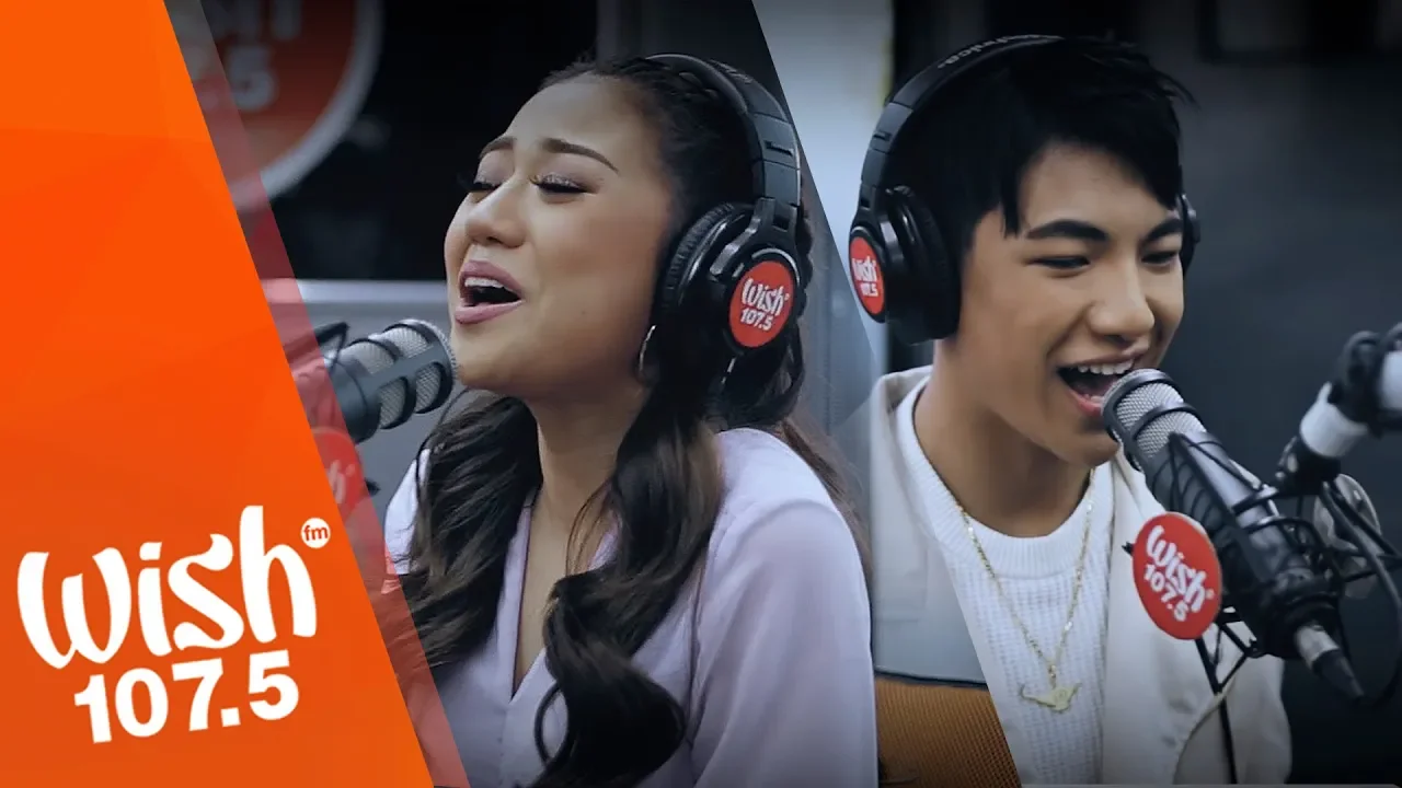 Morissette, Darren Espanto perform "A Whole New World (Aladdin's Theme)" LIVE on Wish 107.5 Bus backdrop