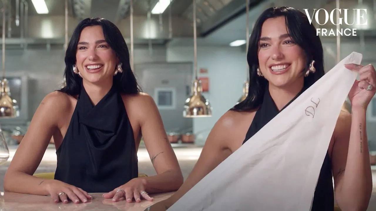 Dua Lipa tries Michelin-starred French food with Hélène Darroze | Vogue France poster — similar to Dua Lipa: Tiny Desk (Home) Concert