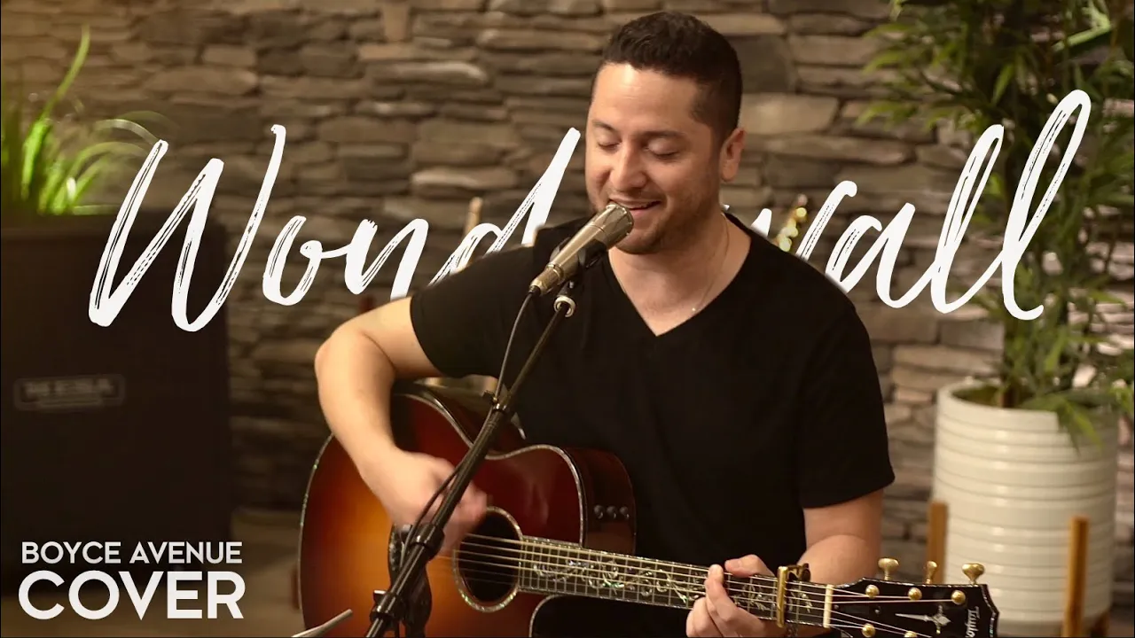 Wonderwall - Oasis (Boyce Avenue acoustic cover) on Spotify background