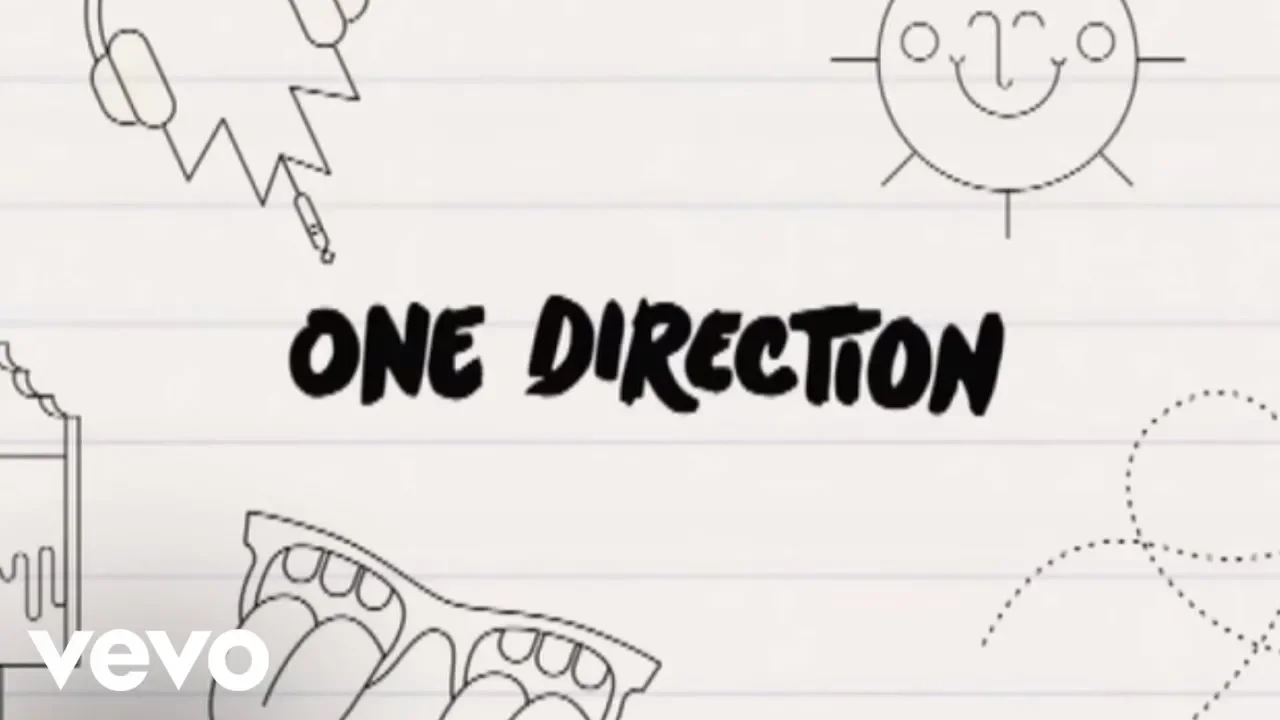 One Direction - What Makes You Beautiful (Lyric Video) backdrop