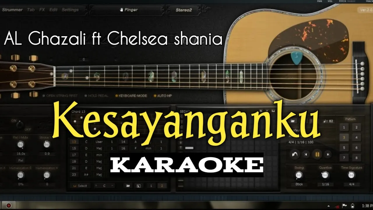 KESAYANGANKU KARAOKE (AL Ghazali ft Chelsea Shania) lagu terbaru full lyric background