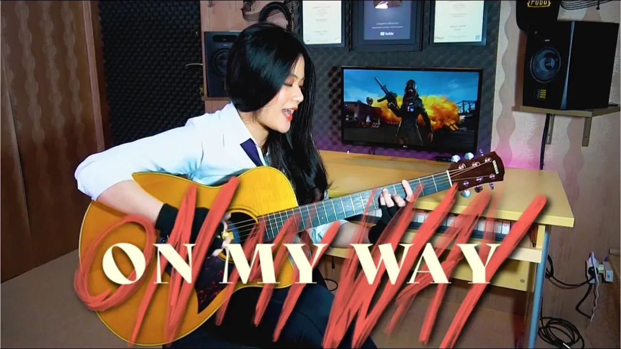 Alan Walker & Sabrina Carpenter - On My Way (English/Solo Version) cover by Josephine Alexandra background