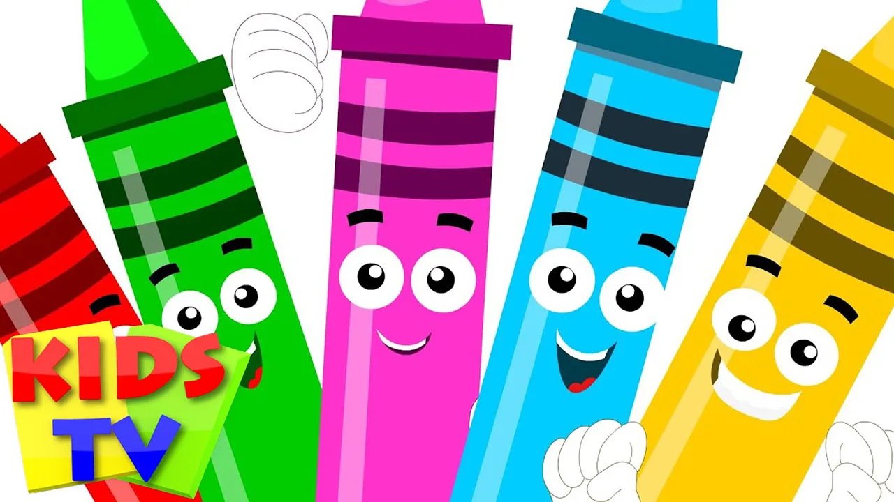 five little Crayons | color song | learn colors | nursery rhymes | Kids Tv Nursery Rhymes background