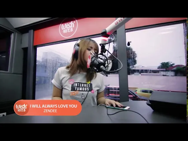 Zendee covers 'I Will Always Love You' (Whitney Houston) LIVE on Wish 107.5 background