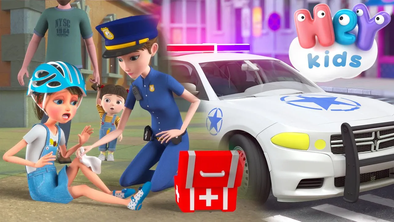 The Police Car Song 🚓 Kids Songs & Nursery Rhymes by HeyKids background