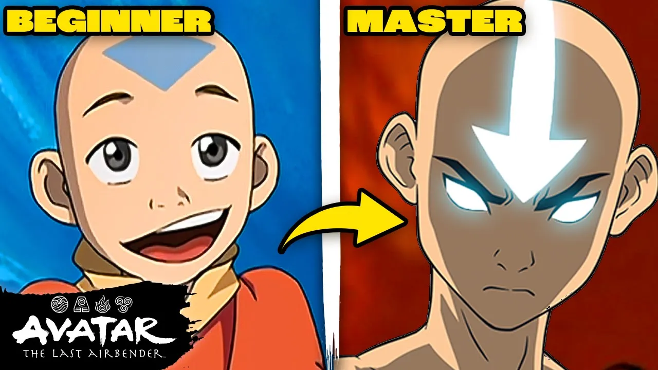 Avatar Aang’s Evolution (Mastering All 4 Elements + Avatar State) 🌊⛰🔥🌪 | Avatar: The Last Airbender
