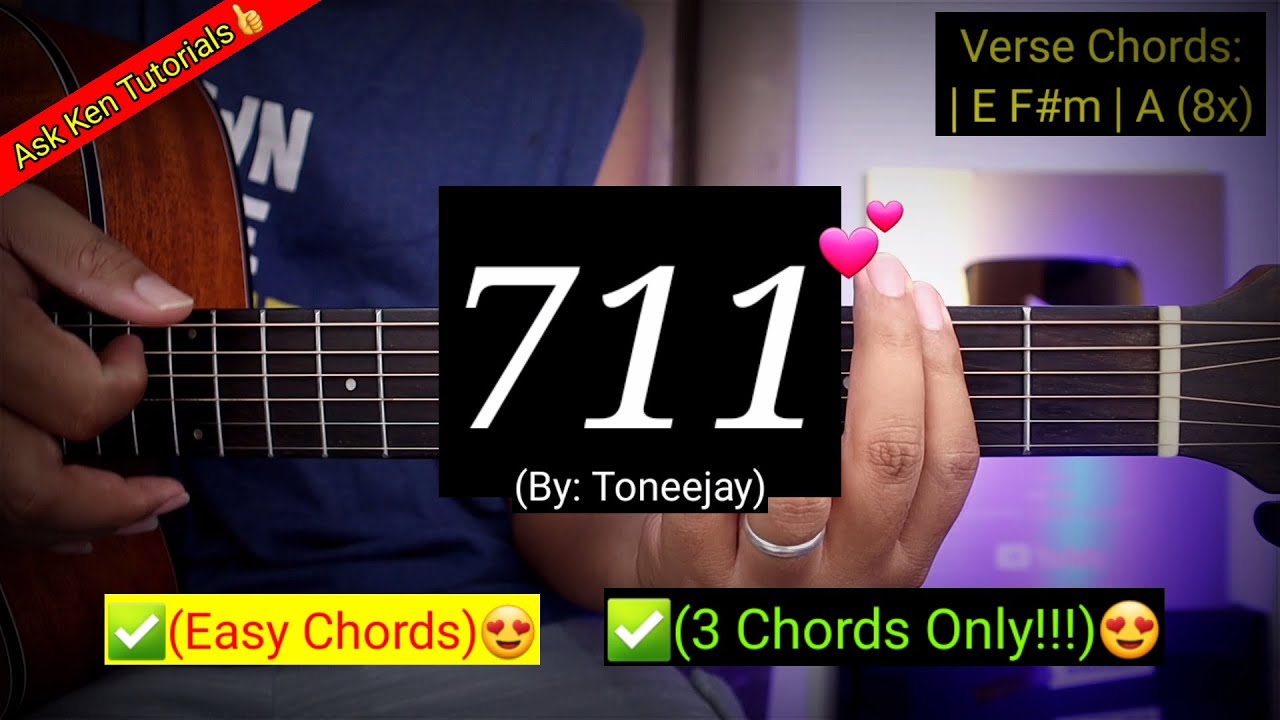 711 - Toneejay (3 Chords Only!!!)😍 | Guitar Tutorial