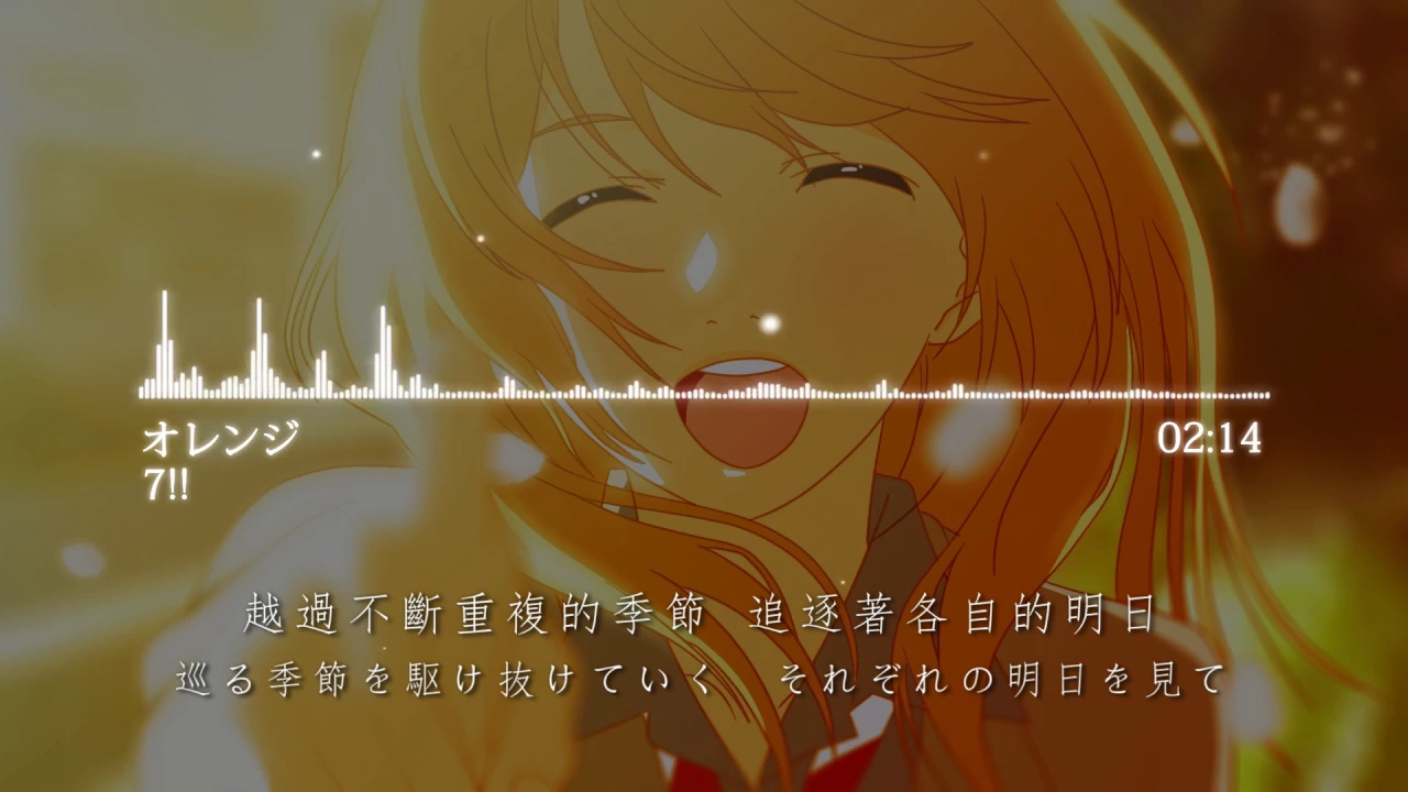 【繁中字幕】7!! - オレンジ (四月は君の嘘 ED2) background