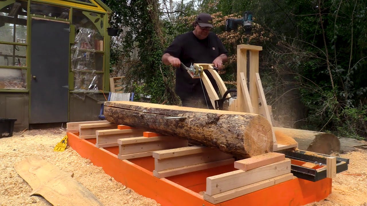 100 Dollar Portable Sawmill | chainsaw Mill | DIY (2021) | Watch on Movi47