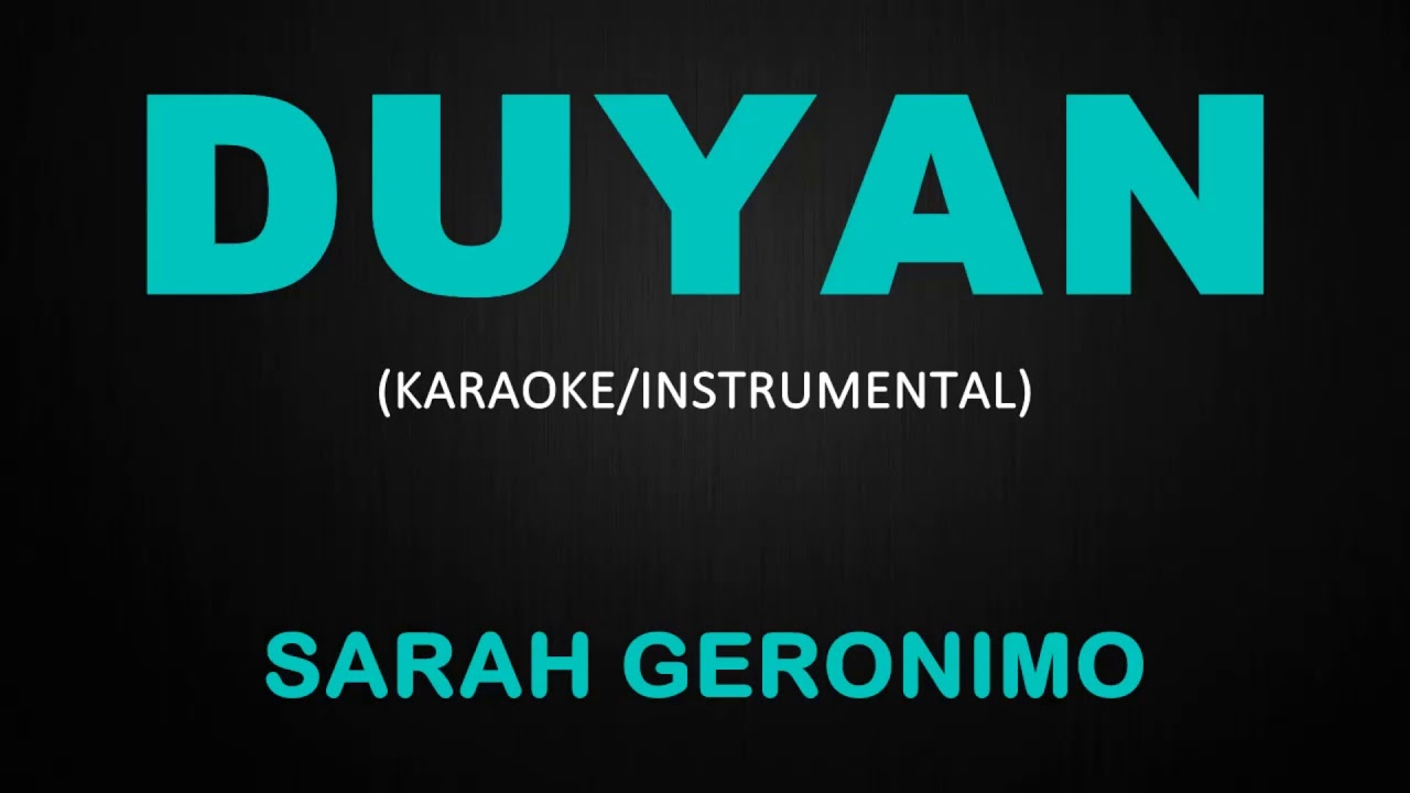Duyan - Sarah Geronimo (Karaoke/Instrumental) background