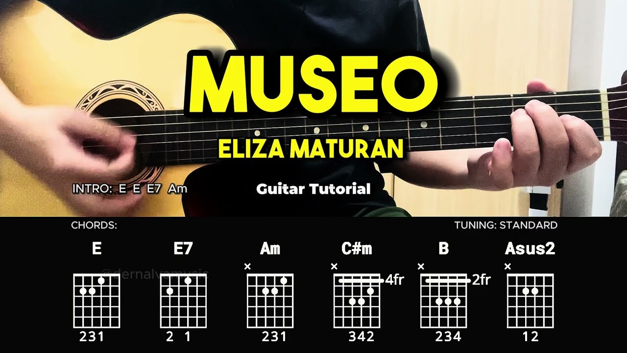 Museo - Eliza Maturan | Easy Guitar Chords Tutorial For Beginners (CHORDS & LYRICS) #guitarlesson backdrop