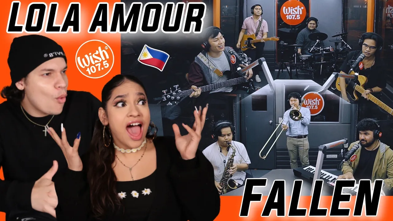 Latinos react to Lola Amour - Fallen for the first time LIVE on Wish 107.5 Bus backdrop