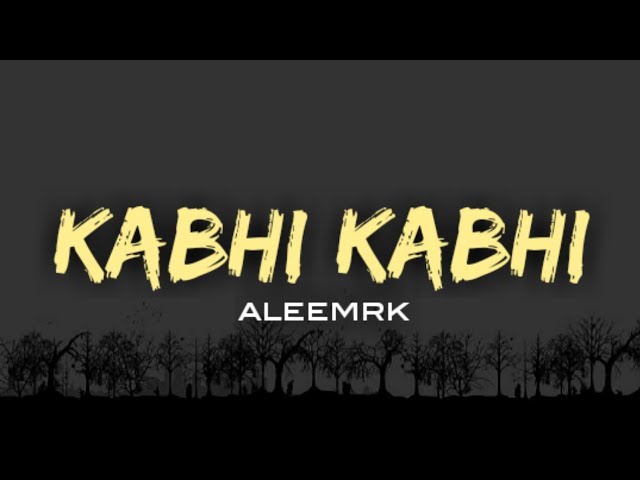Aleemrk - Kabhi Kabhi (Lyrics - Lyrical Video) background