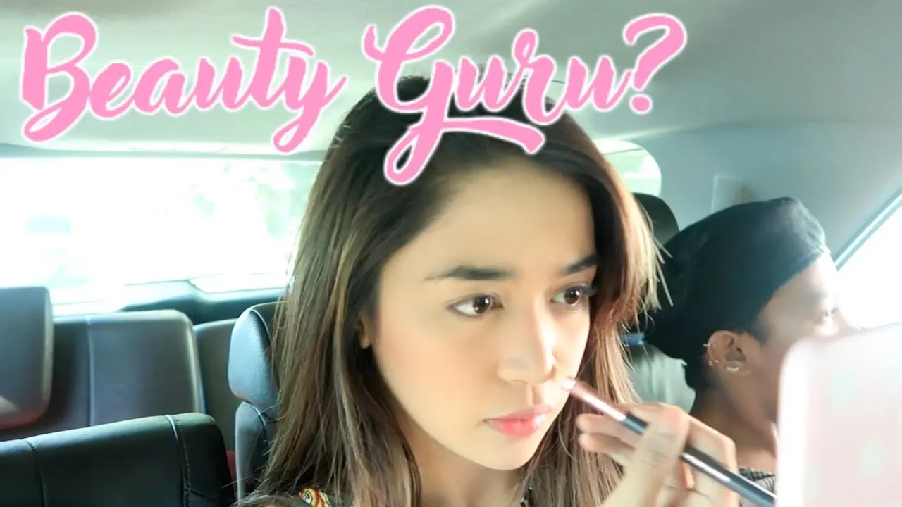 DOING MY MAKEUP IN THE CAR + SURPRISE CALLER! backdrop