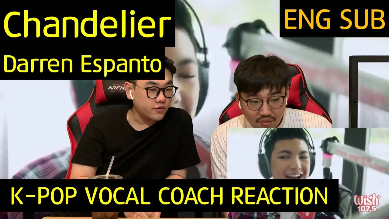 K-pop Vocal Coach reacts to Darren Espanto - Chandelier background