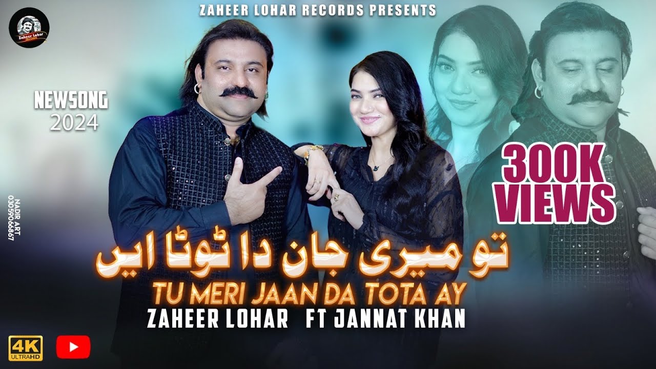 Tu Meri Jaan Da Tota Ay || Zaheer Lohar Ft Jannat Khan || Official Video Song || Punjabi Song 2024 background