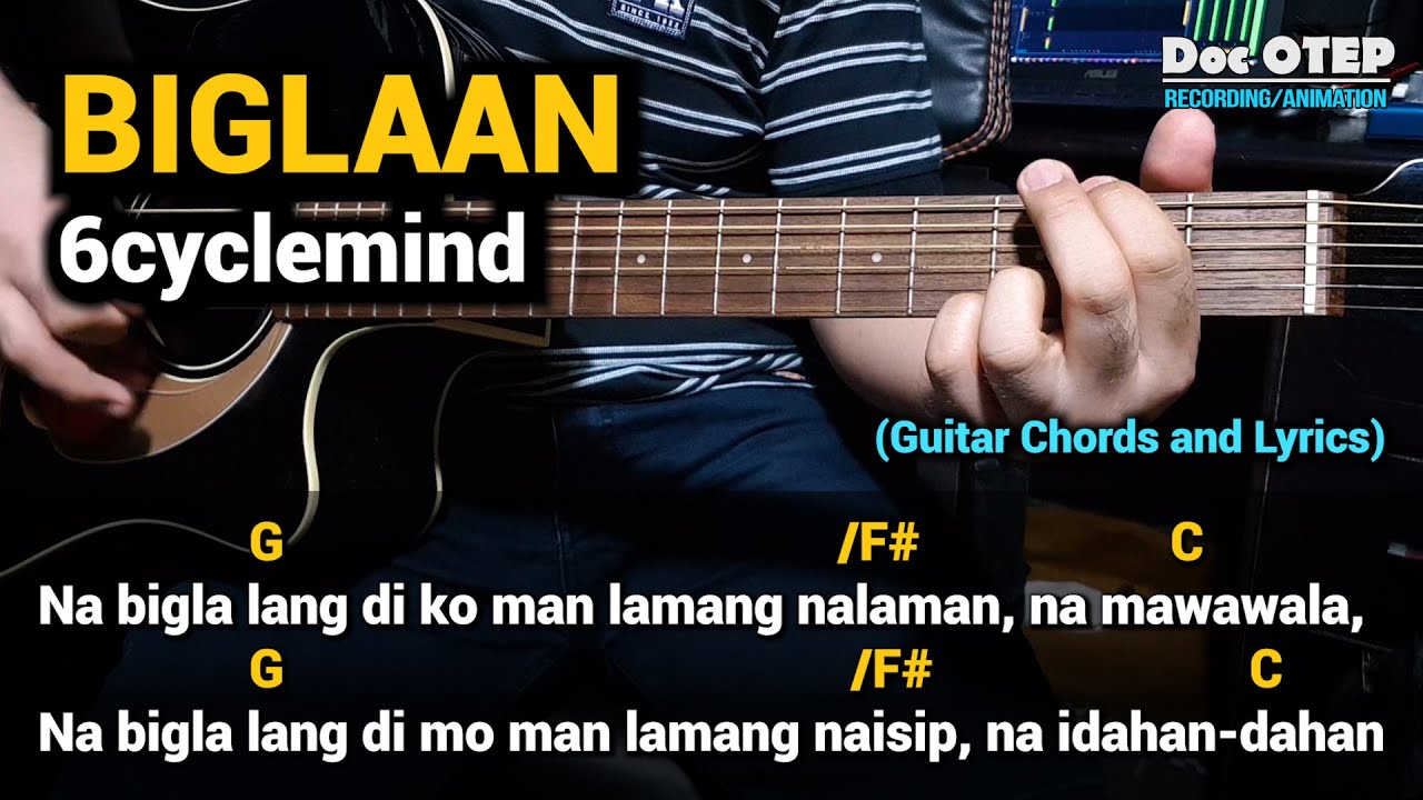 Biglaan - 6cyclemind (Guitar Tutorial with Chords and Lyrics) background