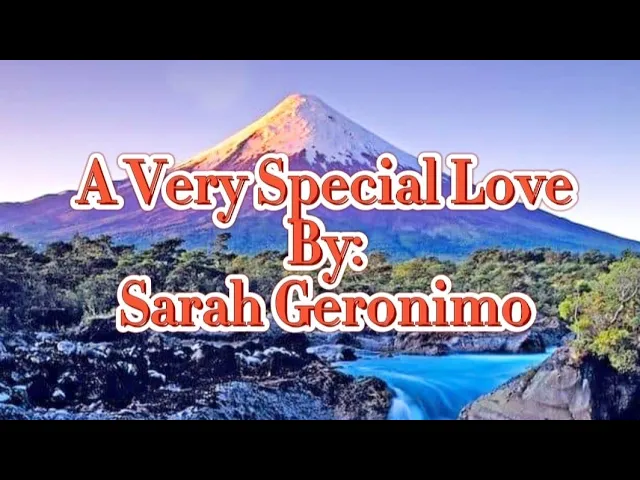 A Very Special Love~ Sarah Geronimo (Karaoke Version) background