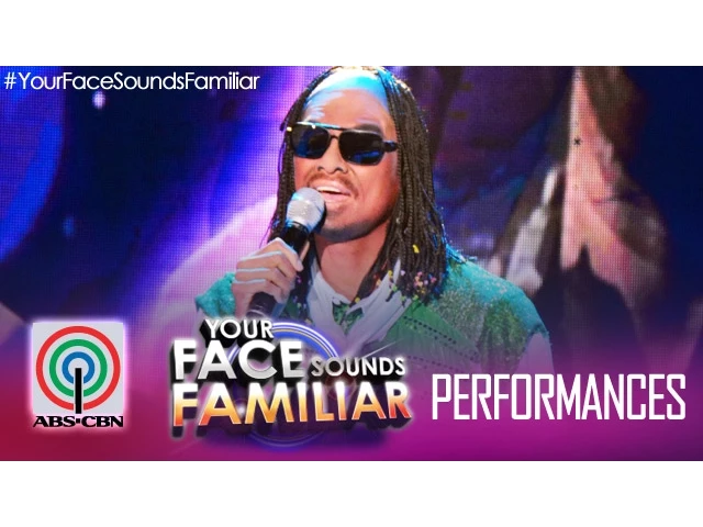 Your Face Sounds Familiar: Jay R as Stevie Wonder - "I Just Called To Say I Love You" background