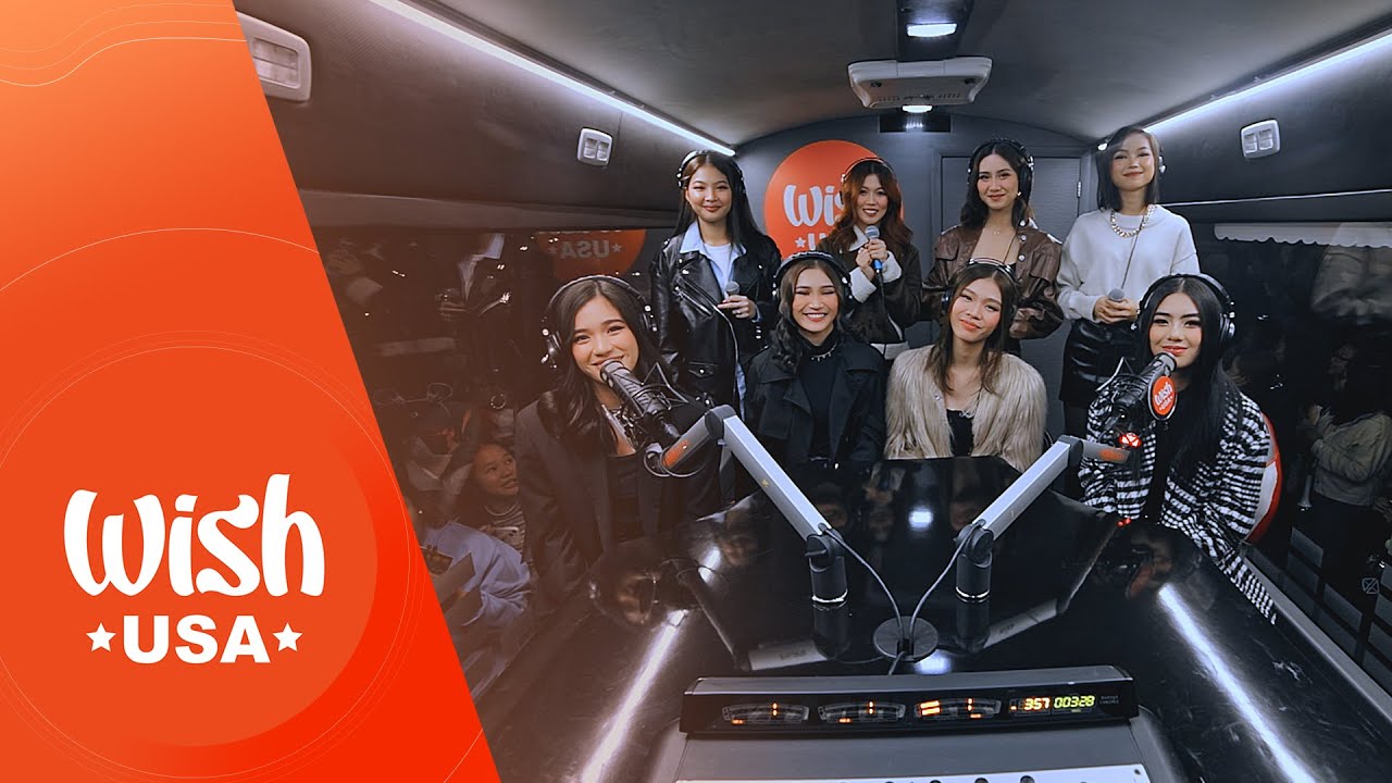 BINI performs "Huwag Muna Tayong Umuwi" LIVE on the Wish USA Bus background