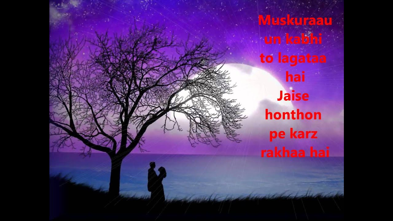 Tujhse naraz nahi zindagi by Amanat Ali lyrics background