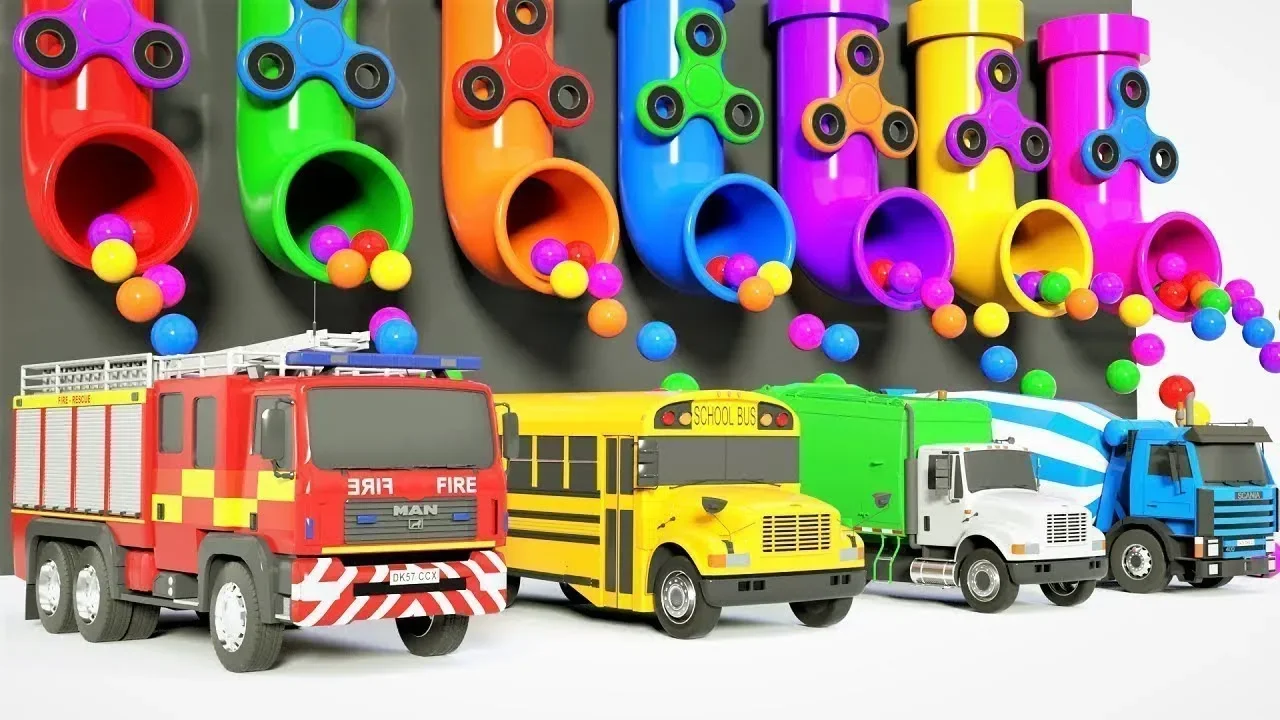 Camion Tracteur pour enfants voiture apprendre les couleurs train