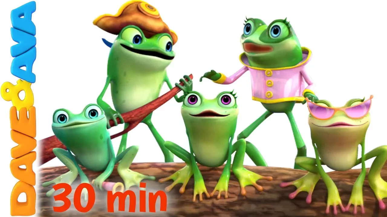 π― Five Little Speckled Frogs | Nursery Rhymes Collection from Dave and Ava π―