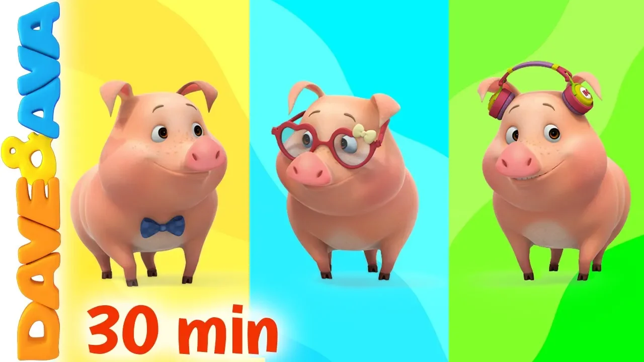 🎨 This Little Piggy - Colors | Learn Colors with Dave and Ava 🎨