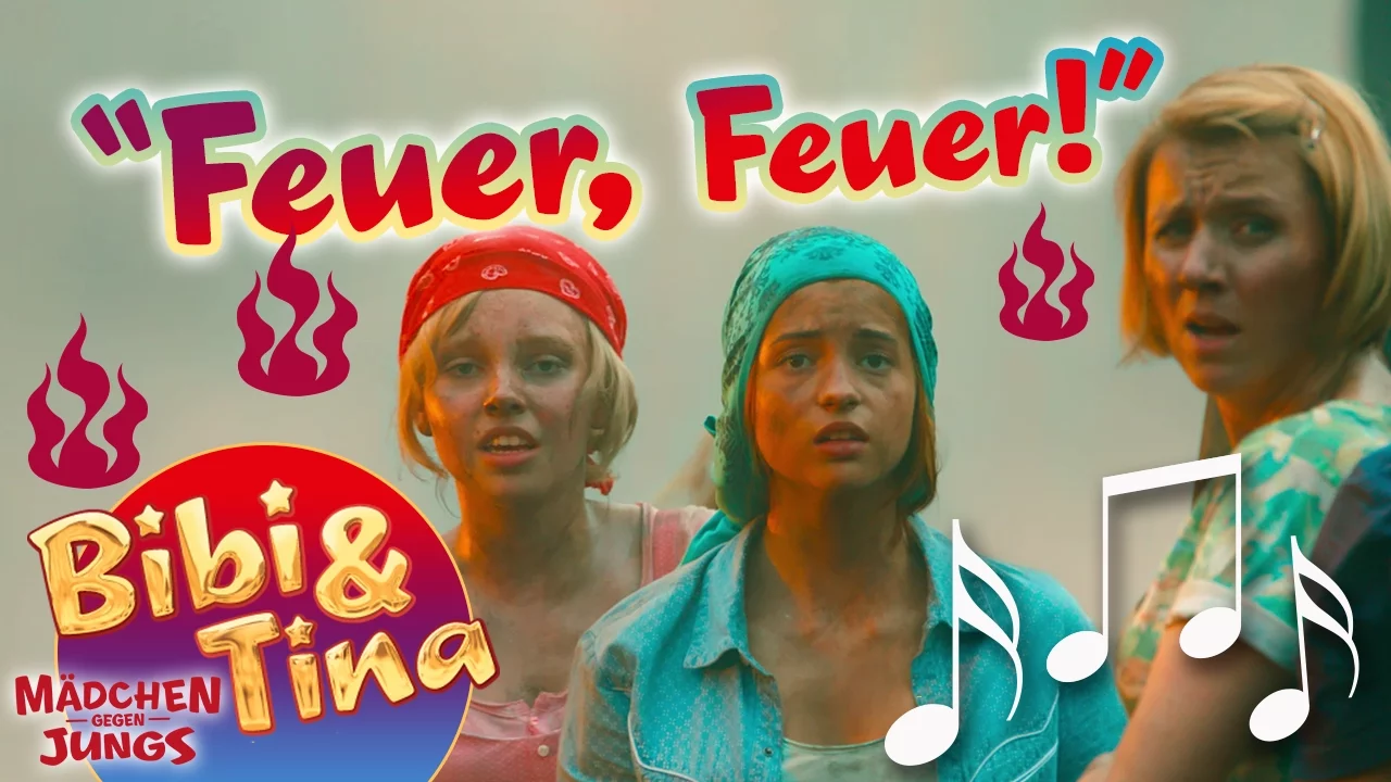 Bibi & Tina - FEUER FEUER official Musikvideo in voller Länge aus Kinofilm 3 MÄDCHEN GEGEN JUNGS