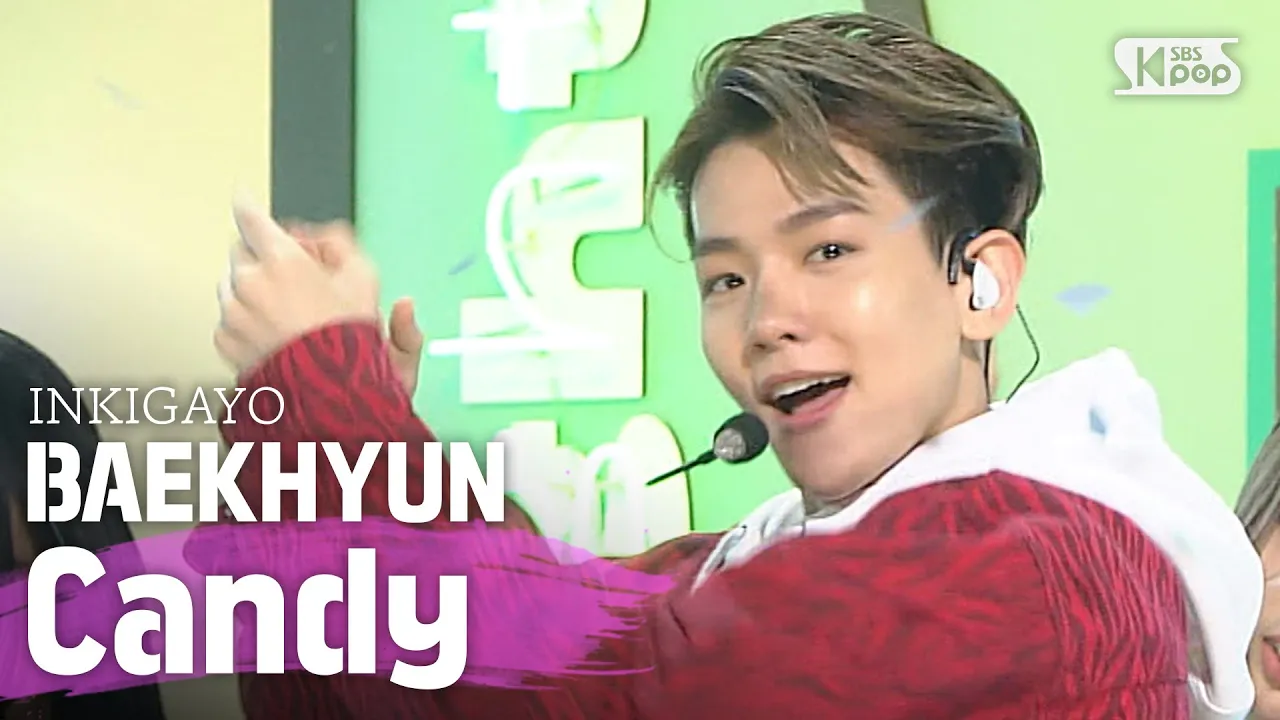 BAEKHYUN(백현) - Candy @인기가요 inkigayo 20200607 background