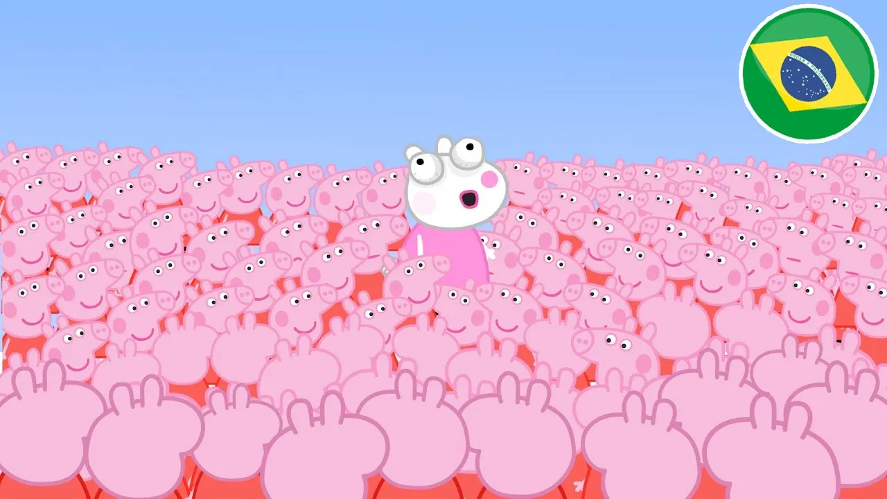 1000 Peppa vs 1 Suzy - Animação Engraçada background