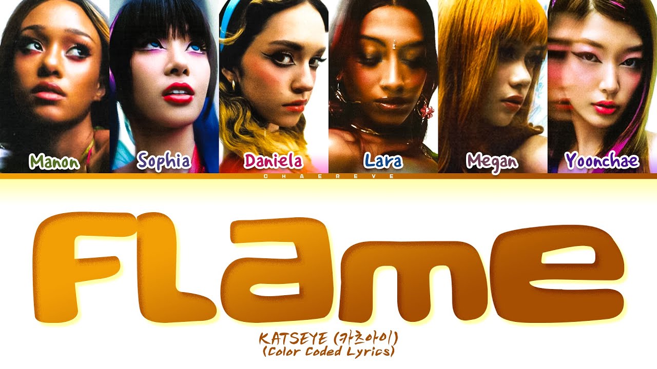 KATSEYE Flame (Jentry Chau vs The Underworld OST) Lyrics (Color Coded Lyrics) background