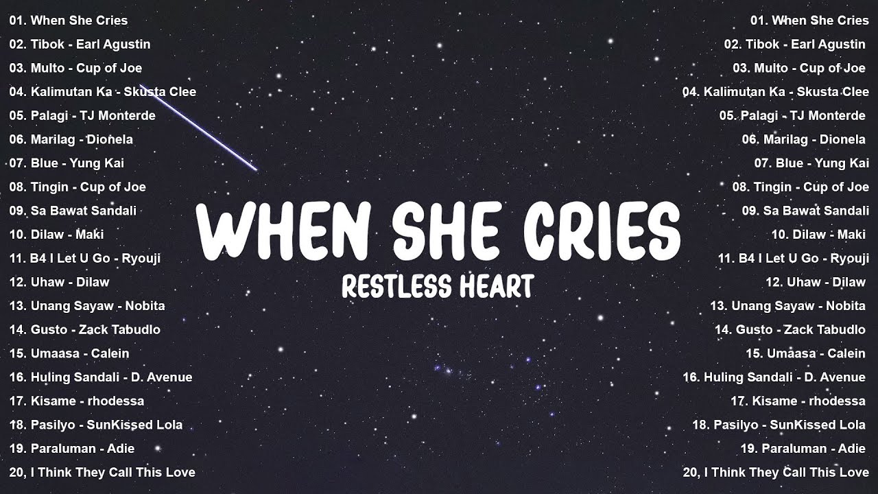 OPM Trending Playlist 2025 - Tagalog Love Songs With Lyrics | When She Cries - Restless Heart, Tibok