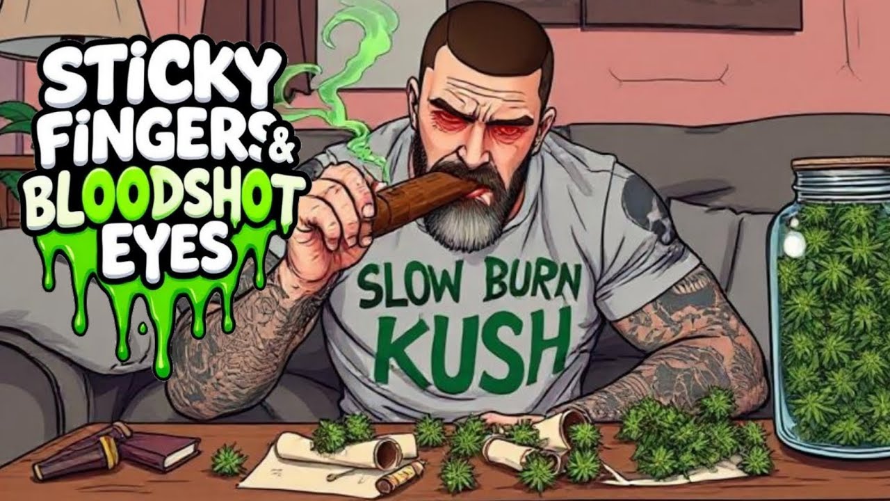 "Sticky Fingers Bloodshot Eyes" "420 Music For A Stoners Soul" (Stoner Blues) background