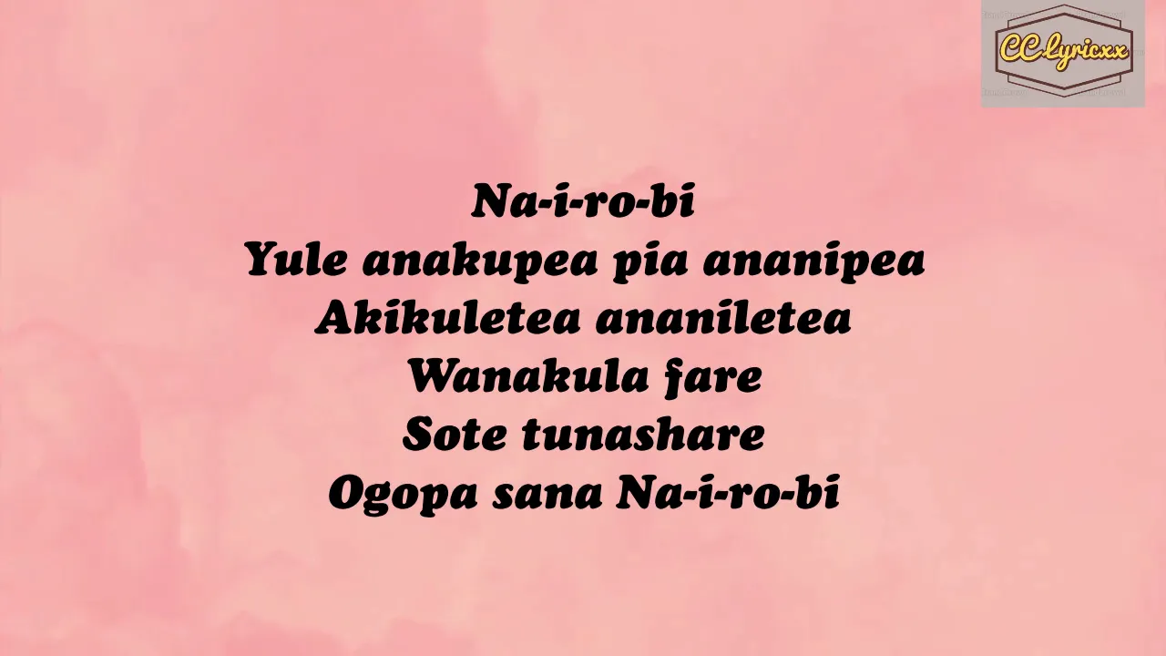 Bensoul - Nairobi ft Sauti Sol, Nviiri the Storyteller, Mejja (Official Lyrics Video) background