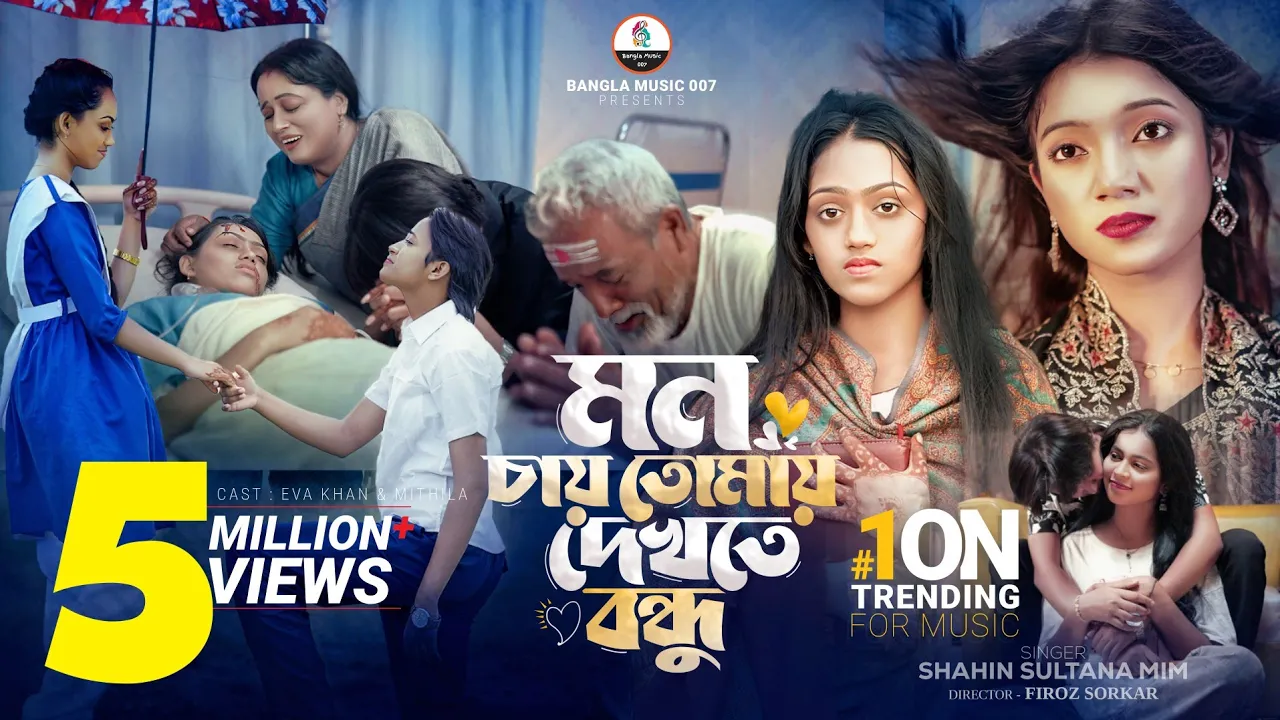 Sad Song | মন চায় তোমায় দেখতে বন্ধু | Shahin Sultana Mim | Eva Khan | Mithila | New Music Video 2025