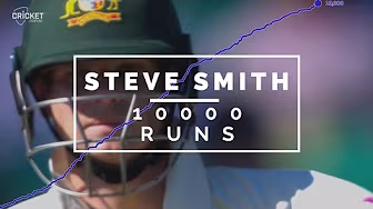 10K and counting: Smith's journey into history | Steve Smith 10,000 Test runs background