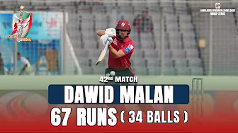 Dawid Malan's 67 Runs against Chittagong Kings || 42nd Match || BPL 2025