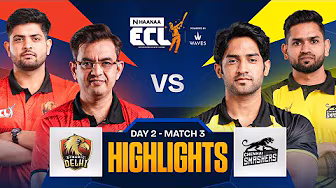 Thugesh shines as Smashers beat Dynamic Delhi | Match 3 Highlights | ECLT10 background