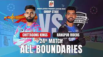 All Boundaries | Rangpur Riders vs Chittagong Kings | 24th Match | BPL 2025 background