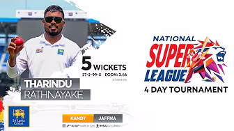 Bowling Heroes | Tharindu Rathnayake's 5 Wickets vs Kandy | NSL 4-Day 2025 backdrop