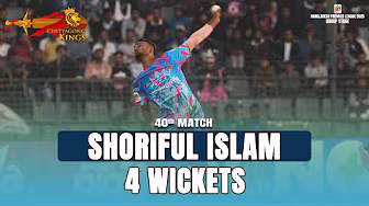 Shoriful Islam's 4 Wickets against Sylhet Strikers / Chittagong Kings vs Sylhet Strikers /40th Match background