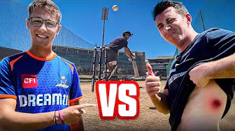 VILLAGE CRICKETER vs 90MPH BOWLER! Can I survive an over?