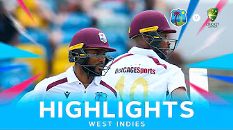 Chase And Hope Steady The Innings | Extended Highlights | West Indies v Australia | 1st Test Day 2 background