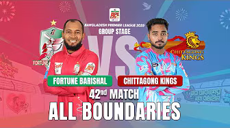 All Boundaries || Fortune Barishal vs Chittagong Kings || 42nd Match || BPL 2025 backdrop
