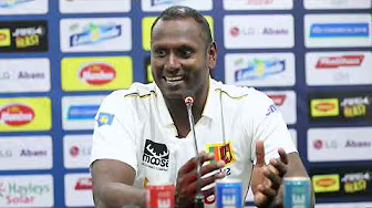 Angelo Mathews | Post Match Press Conference | Day 5 of 1st Test vs Bangladesh - GICS background